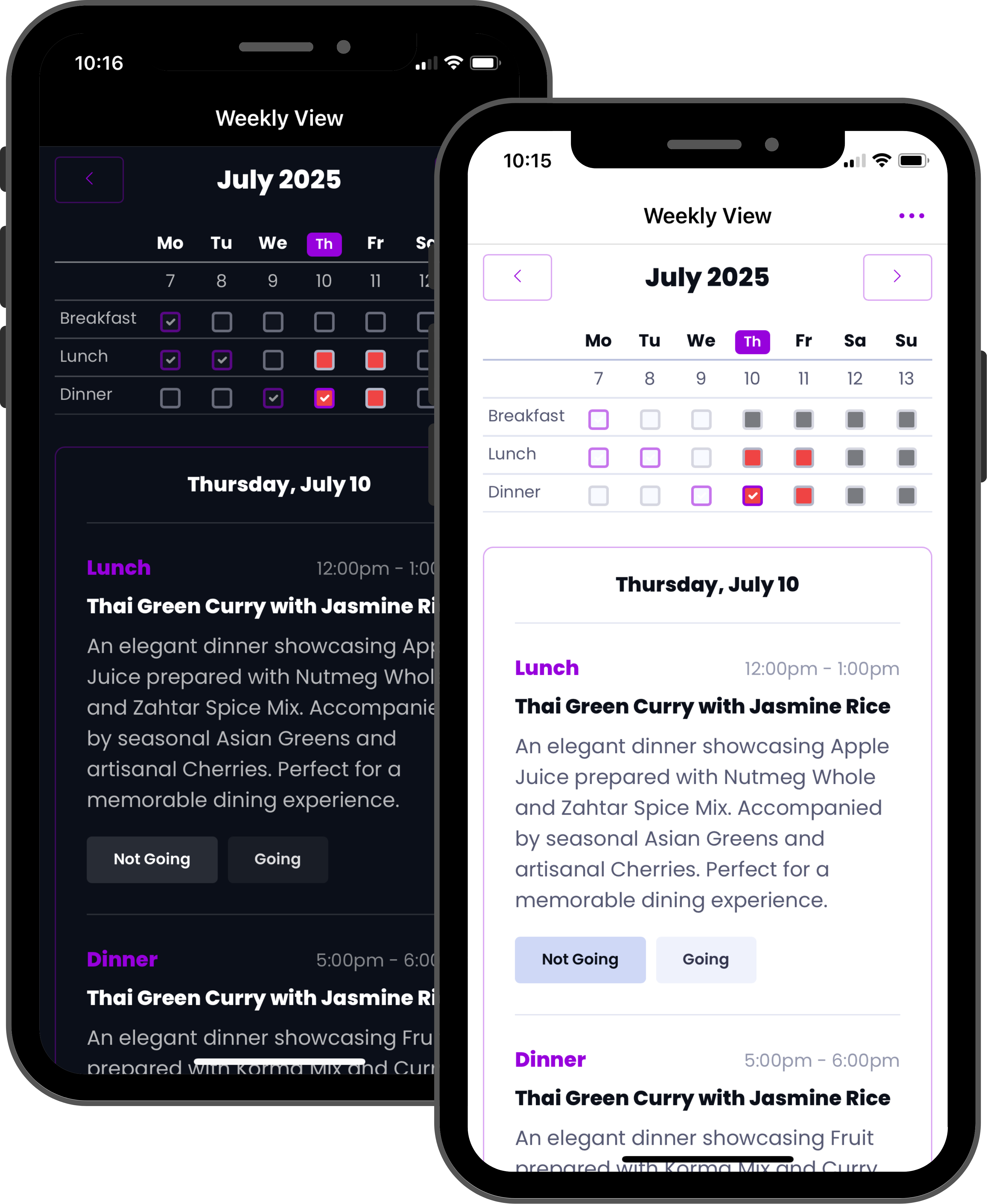 Tally Meals Screenshot